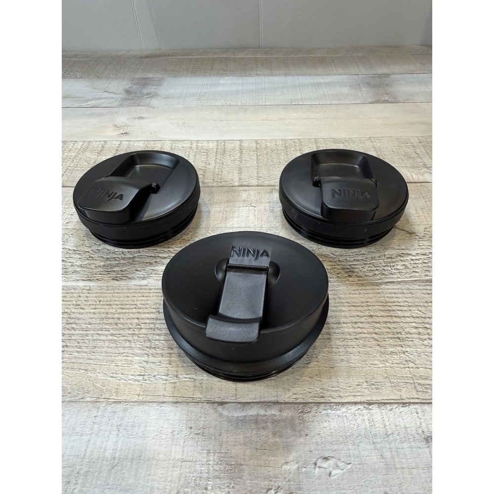 Nutri Ninja Flip Top Screw On To Go Blender Cup Lids 18 24 32 Oz Lot of 3